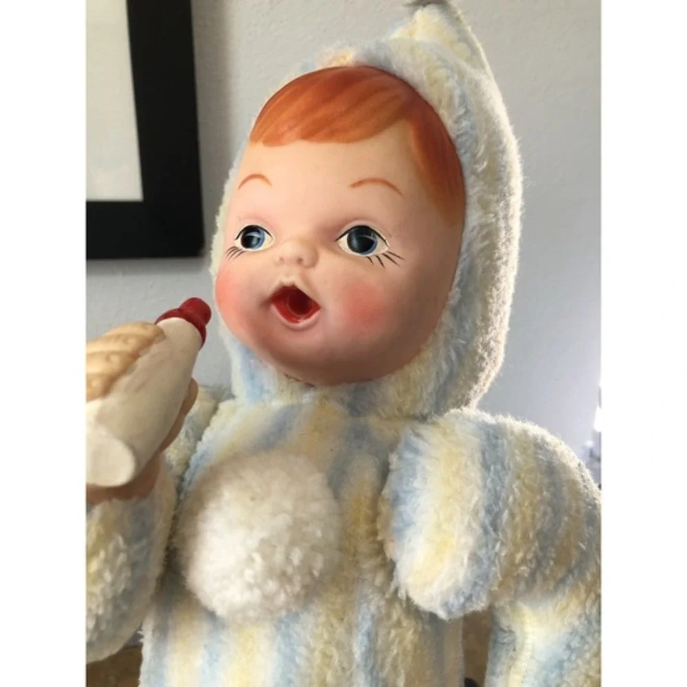 Vintage Plush Rubber‎ Face baby in PJ's